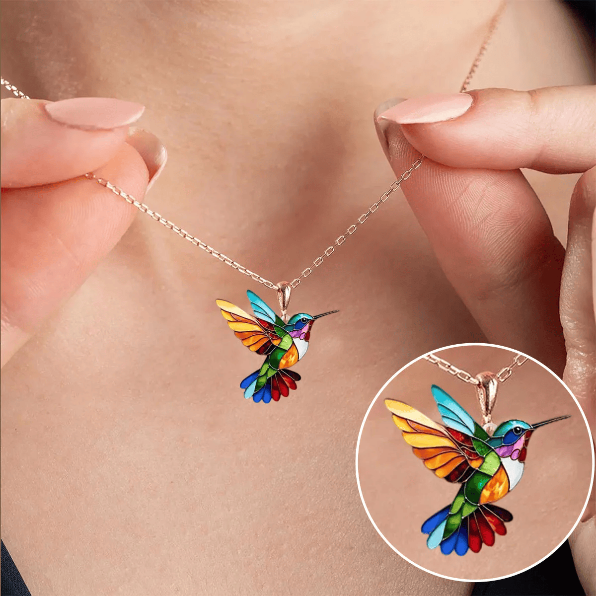 Zingari™ | Rainbow Hummingbird Necklace