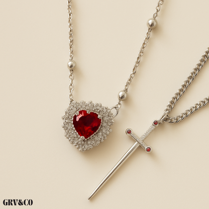 Heartsworn™ | Heart & Sword Necklace