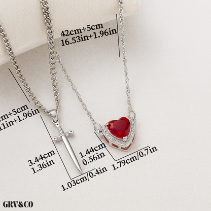 Heartsworn™ | Heart & Sword Necklace
