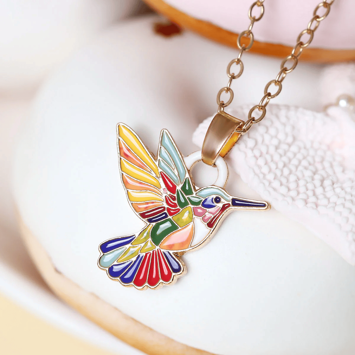 Zingari™ | Rainbow Hummingbird Necklace